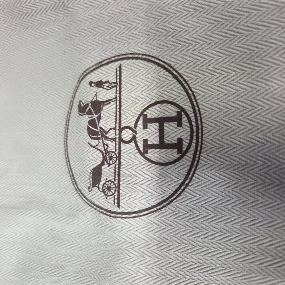 EMPTY Hermes Dust Bags for Sandals Draw string top 13.75” x 6” Pair - Picture 2 of 5